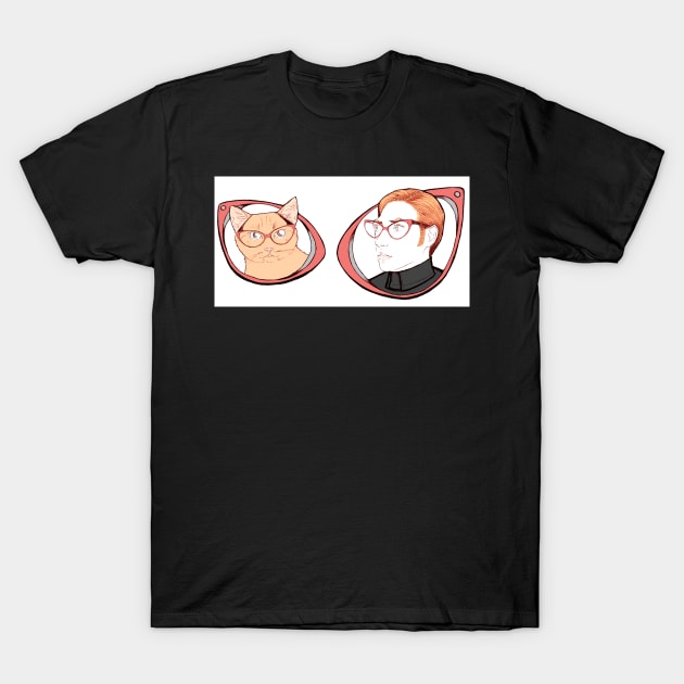 Hux and Millicent in cat eye glasses T-Shirt by RekaFodor